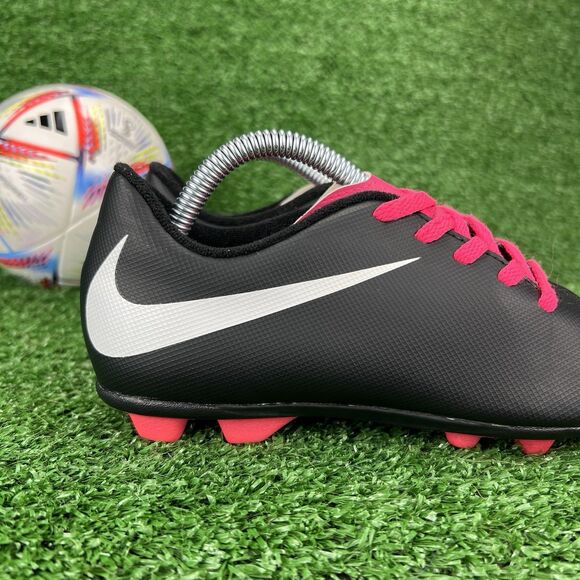 Nike Kids Jr. Bravata II FG Soccer Cleats Youth Size 2Y Pink / Black Firm Ground - Picture 4 of 17